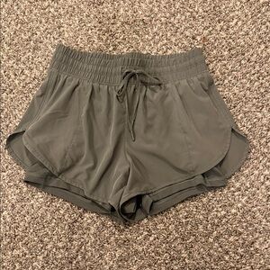 Women's Green 90 degree Athletic Shorts
